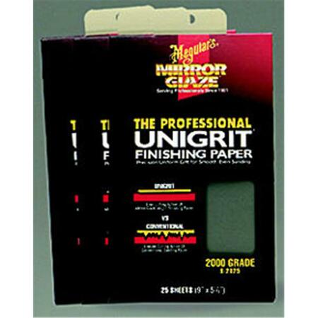 MEGUIARS S1025 Unigrit Finishing Paper - 1000-Grit- 25 Sheets MGL-S1025